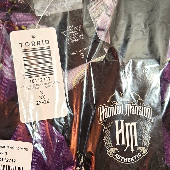 ❤️NWT VINTAGE TORRID HAUNTED MANSION DRESS - DISNEY - MICKEY MOUSE - HALLOWEEN - Picture 6 of 13